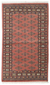  Orientalisk Pakistan Bokhara 2Ply Matta 94X156 Röd/Brun Ull, Pakistan Carpetvista