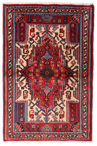 61X90 Nahavand Teppich Orientalischer Rot/Dunkelrosa (Wolle, Persien/Iran) Carpetvista