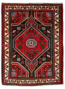  67X89 Hamadan Teppich Braun/Rot Persien/Iran Carpetvista