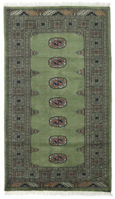  Pakistan Bokhara 2Ply Rug 94X162 Wool Green/Dark Green Small Carpetvista