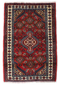  Asadabad Rug 60X88 Persian Wool Dark Pink/Red Small Carpetvista