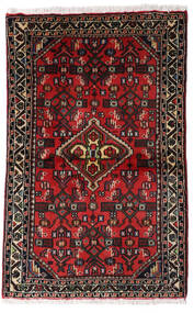 56X90 Asadabad Vloerkleed Oosters Donkerrood/Rood (Wol, Perzië/Iran) Carpetvista