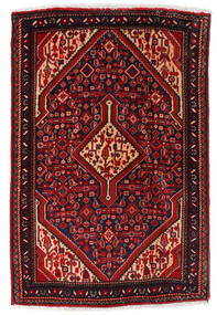  Orientalsk Asadabad Teppe 62X94 Mørk Rosa/Mørk Rød Ull, Persia/Iran Carpetvista