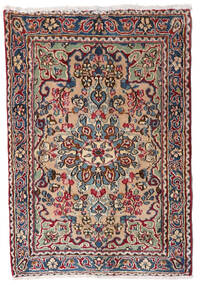 60X86 Kerman Teppich Orientalischer Beige/Rot (Wolle, Persien/Iran) Carpetvista