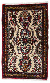 絨毯 ペルシャ アサダバード 64X103 ダークレッド/ベージュ (ウール, ペルシャ/イラン)