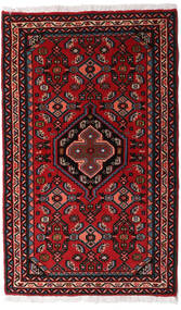 Χαλι Asadabad 63X102 Σκούρο Κόκκινο/Κόκκινα (Μαλλί, Περσικά/Ιρανικά)