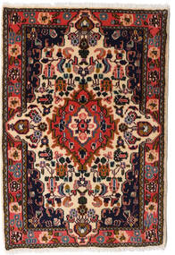 絨毯 アサダバード 60X87 ダークレッド/ベージュ (ウール, ペルシャ/イラン)
