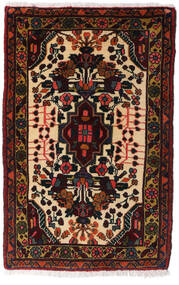 絨毯 ペルシャ アサダバード 61X96 ダークレッド/茶色 (ウール, ペルシャ/イラン)