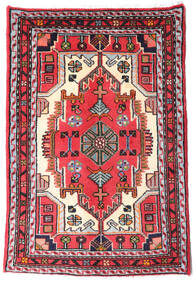  Persialainen Asadabad Matot 63X93 Punainen/Tummanpunainen Carpetvista