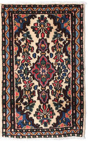  Persischer Asadabad Teppich 54X84 Dunkelrot/Beige (Wolle, Persien/Iran)