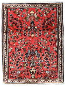 Tapete Oriental Sarough 61X80 Vermelho/Rosa Escuro (Lã, Pérsia/Irão)