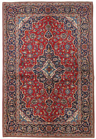 Tapis D'orient Kashan 138X204 Rouge/Violet Foncé (Laine, Perse/Iran)