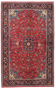 Tappeto Persiano Saruk Sherkat Farsh 139X194 Rosso/Rosa Scuro (Lana, Persia/Iran)