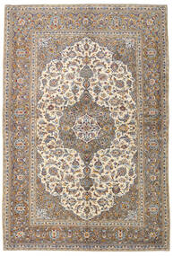 Tapis Kashan Fine 141X211 Beige/Marron (Laine, Perse/Iran)