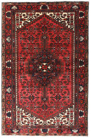  Persischer Hamadan Teppich 130X200 Rot/Dunkelrot (Wolle, Persien/Iran)