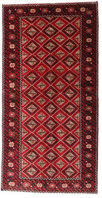 Tappeto Beluch 128X249 Passatoie Rosso Scuro/Rosso (Lana, Persia/Iran)