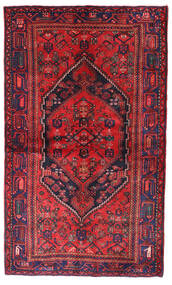 Dywan Orientalny Hamadan 140X236 Czerwony/Ciemnofioletowy (Wełna, Persja/Iran)