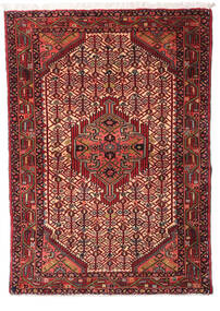 Asadabad Teppich 108X147 Rot/Dunkelrot Wolle, Persien/Iran Carpetvista