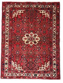 絨毯 オリエンタル ホセイナバード 101X136 レッド/ダークレッド (ウール, ペルシャ/イラン)