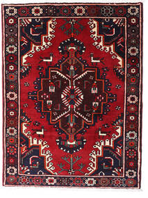絨毯 ハマダン 120X158 ダークピンク/レッド (ウール, ペルシャ/イラン)