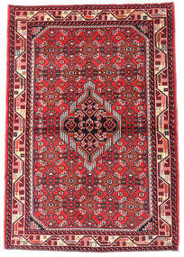 Asadabad Matot Matto 102X148 Punainen/Tummanpunainen Villa, Persia/Iran Carpetvista