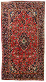 Keshan Matta 137X248 Röd/Mörkröd Ull, Persien/Iran Carpetvista