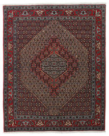  122X152 Senneh Teppich Dunkelrot/Rot Persien/Iran Carpetvista