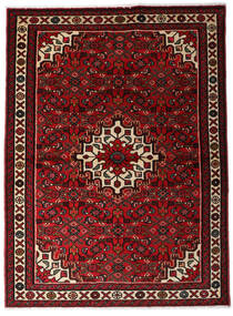 110X150 絨毯 オリエンタル ホセイナバード ダークレッド/レッド (ウール, ペルシャ/イラン) Carpetvista