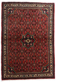 Hosseinabad Teppe 104X150 Mørk Rød/Rød Ull, Persia/Iran Carpetvista