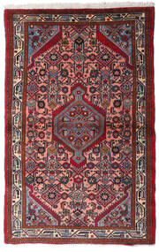 Dywan Orientalny Asadabad 100X158 Czerwony/Ciemnoczerwony (Wełna, Persja/Iran)