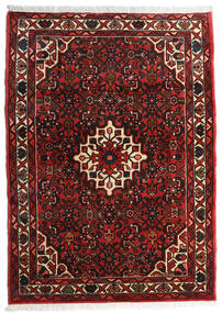  Orientalsk Hosseinabad Teppe 100X140 Brun/Rød Ull, Persia/Iran Carpetvista