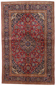 135X212 絨毯 カシャン オリエンタル レッド/ダークピンク (ウール, ペルシャ/イラン) Carpetvista