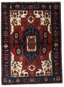 絨毯 ペルシャ ハマダン 110X150 ブラック/レッド (ウール, ペルシャ/イラン)