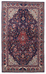 129X212 Sarough Sherkat Farsh Teppich Orientalischer Dunkellila/Rot (Wolle, Persien/Iran) Carpetvista