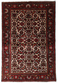 絨毯 ペルシャ ハマダン 98X147 ダークレッド/レッド (ウール, ペルシャ/イラン)