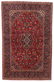 136X211 Tapete Kashan Oriental Vermelho/Rosa Escuro (Lã, Pérsia/Irão) Carpetvista