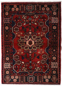 Hamadan Matta 113X158 Mörkröd/Röd Ull, Persien/Iran Carpetvista
