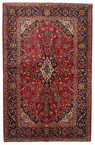 141X217 Tapis Kashan D'orient Rouge/Rose Foncé (Laine, Perse/Iran) Carpetvista