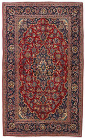 Tapete Persa Kashan 135X223 Vermelho/Porpora Escuro (Lã, Pérsia/Irão)