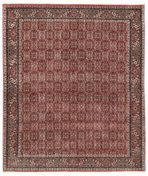 Bidjar With Silk Rug 184X217 Red/Brown Persia/Iran