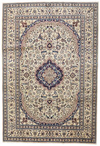 絨毯 ペルシャ ナイン 242X351 ベージュ/ライトグレー (ウール, ペルシャ/イラン)