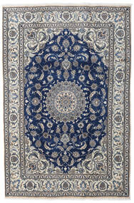 195X296 Tapis Naïn D'orient Gris/Bleu Foncé (Laine, Perse/Iran) Carpetvista