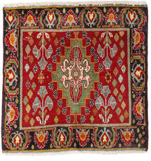 60X61 Dywan Kaszkaj Orientalny Kwadratowy Czerwony/Brunatny (Wełna, Persja/Iran) Carpetvista