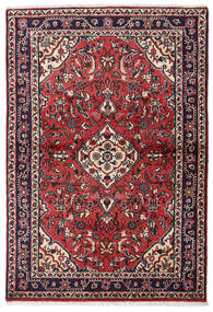  Perzisch Hamadan Vloerkleed 106X155 Rood/Donker Roze Carpetvista