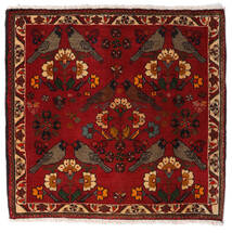 Dywan Perski Kaszkaj 63X65 Kwadratowy Ciemnoczerwony/Brunatny (Wełna, Persja/Iran)