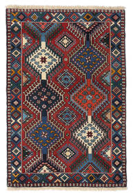 Yalameh Teppich 83X125 Dunkelgrau/Rot Wolle, Persien/Iran Carpetvista