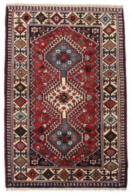  Yalameh Rug 85X127 Persian Wool Dark Red/Red Small Carpetvista