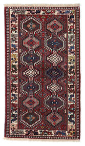  Yalameh Rug 80X140 Persian Wool Dark Red/Red Small Carpetvista