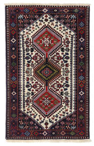 81X130 Tapete Yalameh Oriental Rosa Escuro/Vermelho Escuro (Lã, Pérsia/Irão) Carpetvista