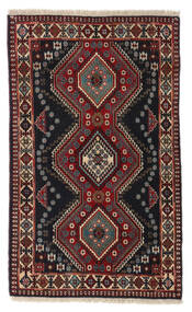 絨毯 ペルシャ ヤラメー 80X133 ダークレッド/レッド (ウール, ペルシャ/イラン)